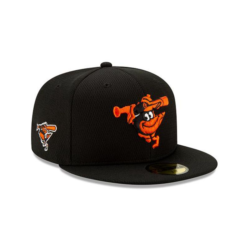 MLB Baltimore Orioles 2021 Spring Training 59Fifty Fitted (HGL0451) - Black New Era Caps